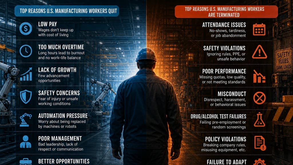Top Reasons U.S. Manufacturing Workers Are Terminated