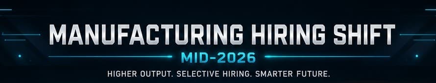 Manufacturing hiring trends in mid‑2026