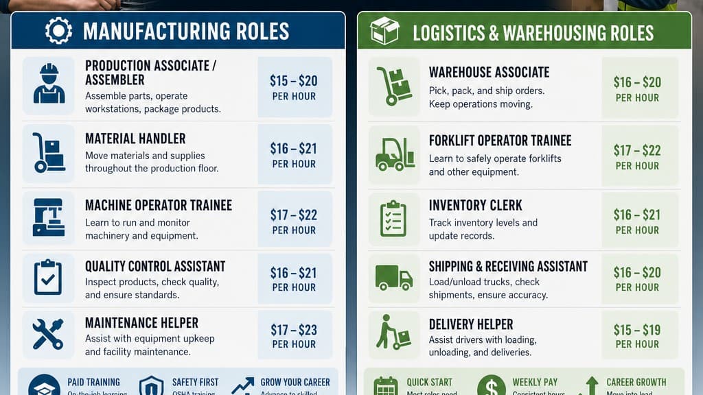 Entry-Level Paths in U.S. Manufacturing and Logistics