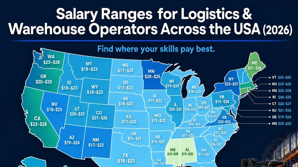 Salary Ranges for Logistics & Warehouse Operators Across the USA