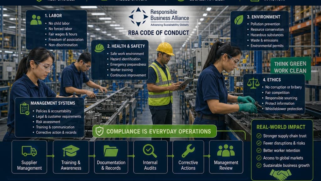 The Reality of RBA Compliance: How the Responsible Business Alliance Code of Conduct Impacts Daily Manufacturing Operations