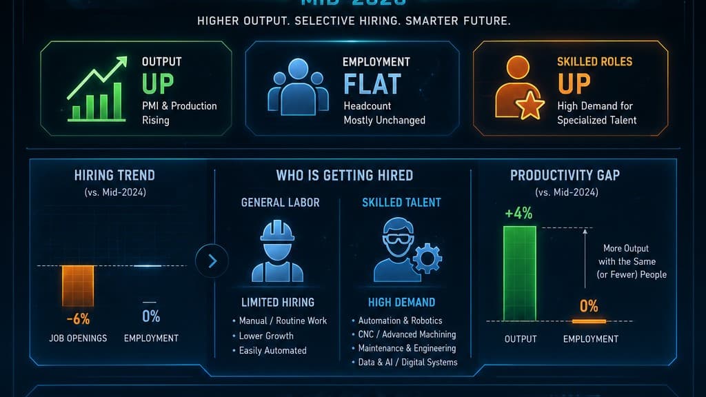 Manufacturing hiring trends in mid‑2026