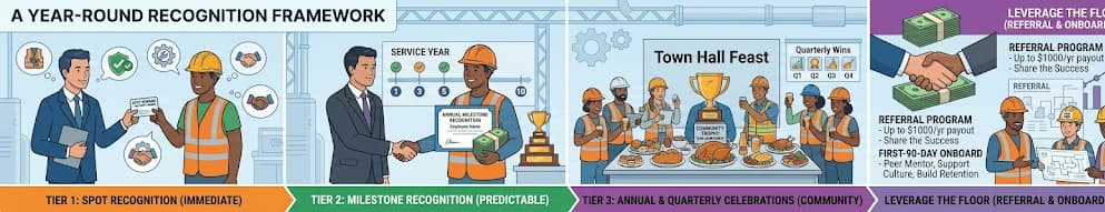 Beyond the Pizza Party: Strategic Employee Appreciation Events & Rewards for Manufacturing Retention