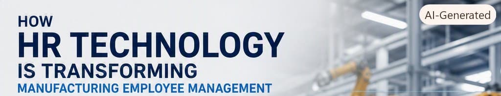 How HR Technology Is Transforming Manufacturing Employee Management