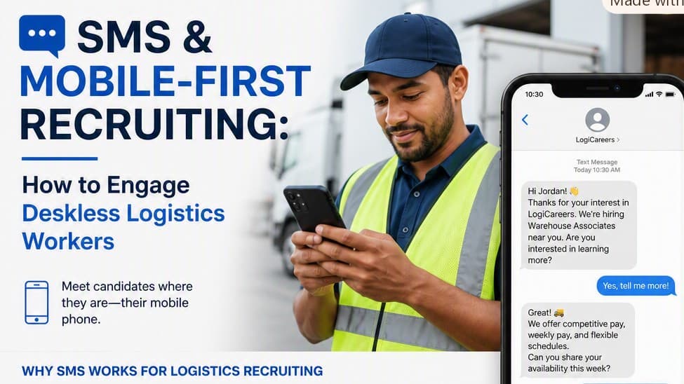 SMS & Mobile-First Recruiting: How to Engage Deskless Logistics Workers
